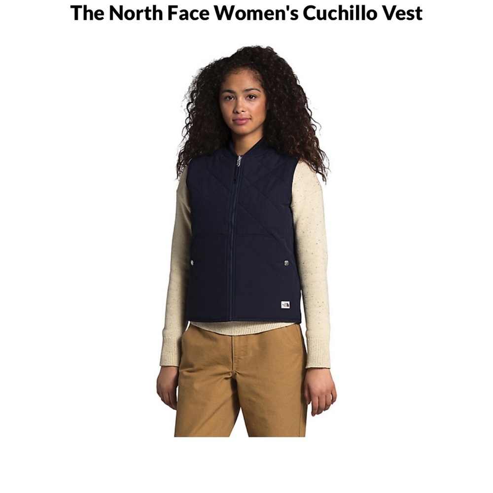 NWT North Face Cuchillo Quilted Vest Reversible XXL Aviator Navy Women’s